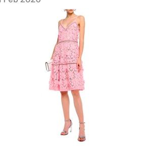 MICHAEL MICHAEL KORS
3D Floral-appliquéd Corded Lace Dress In BabyPink.length 41